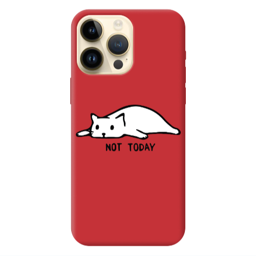Apple iPhone 13 Pro Max Not Today Red Colored Silicone TPU Θήκη