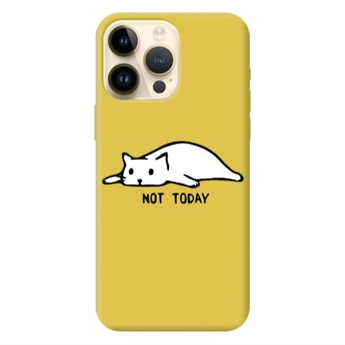 Apple iPhone 13 Pro Max Not Today Yellow Colored Silicone TPU Θήκη