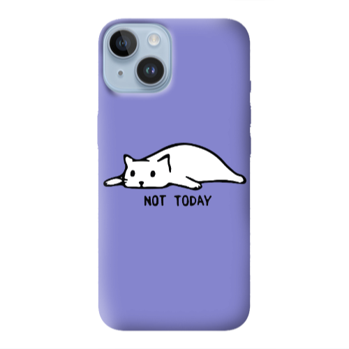 Apple iPhone 14  Not Today Purple Colored Silicone TPU Θήκη