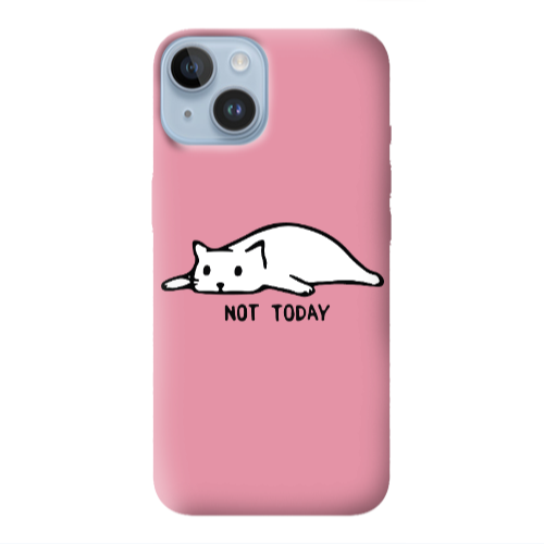 Apple iPhone 14  Not Today Pink Colored Silicone TPU Θήκη