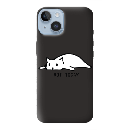 Apple iPhone 14  Not Today Black Colored Silicone TPU Θήκη