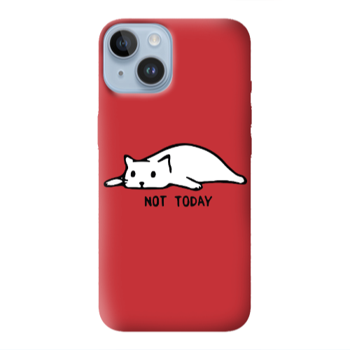Apple iPhone 14 Plus Not Today Red Colored Silicone TPU Θήκη