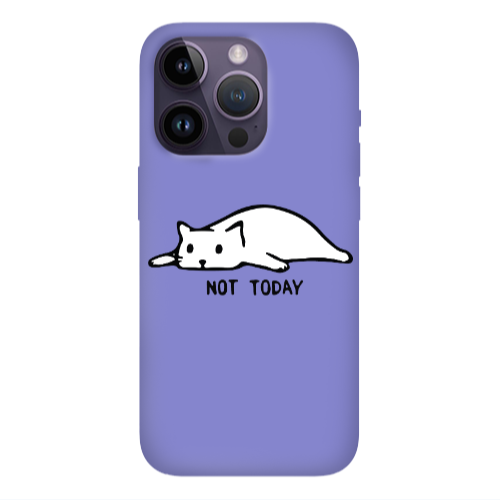 Apple iPhone 14 Pro  Not Today Purple Colored Silicone TPU Θήκη