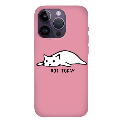 Apple iPhone 14 Pro  Not Today Pink Colored Silicone TPU Θήκη