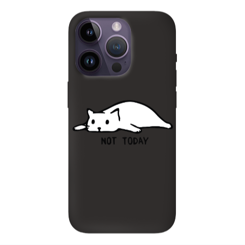 Apple iPhone 14 Pro  Not Today Black Colored Silicone TPU Θήκη