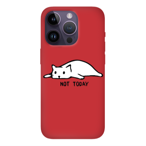 Apple iPhone 14 Pro  Not Today Red Colored Silicone TPU Θήκη