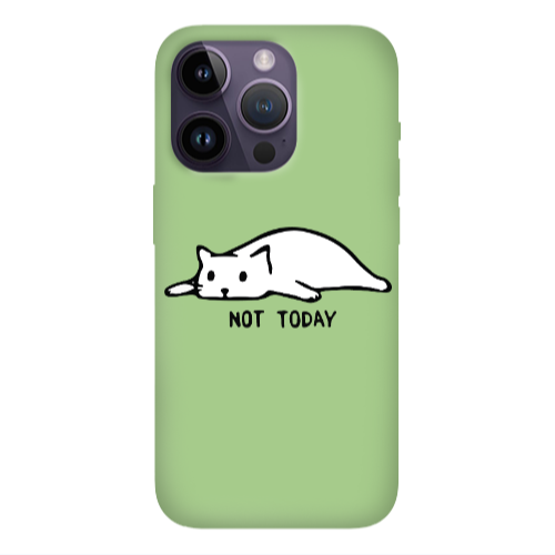 Apple iPhone 14 Pro Max Not Today Light Green Colored Silicone TPU Θήκη