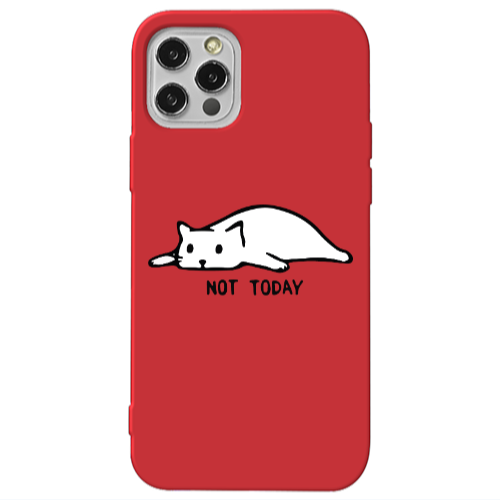 Apple iPhone 13 Pro Not Today Red Colored Silicone TPU Θήκη