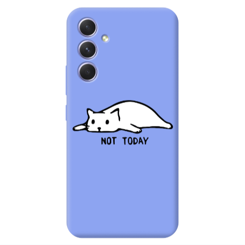 Samsung A54 Not Today Light Purple Colored Silicone TPU Θήκη