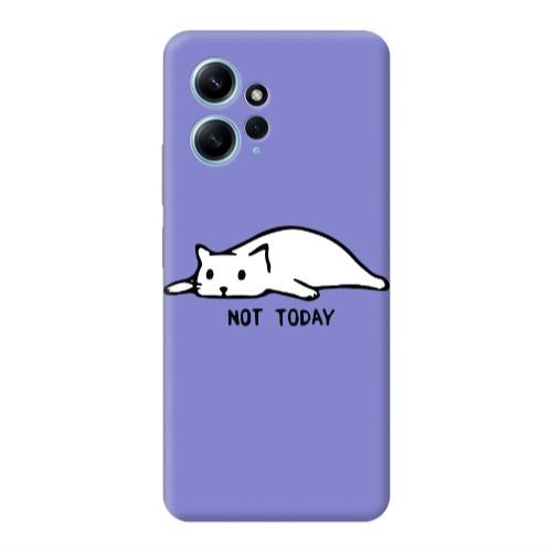Xiaomi Redmi Note 12 4G Not Today Purple Colored Silicone TPU Θήκη