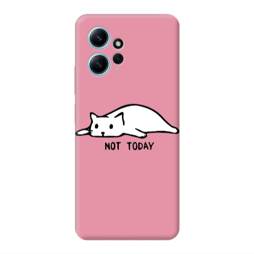 Xiaomi Redmi Note 12 4G Not Today Pink Colored Silicone TPU Θήκη