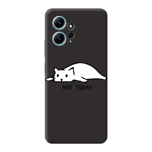 Xiaomi Redmi Note 12 4G Not Today Black Colored Silicone TPU Θήκη