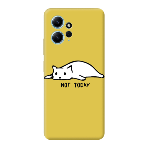 Xiaomi Redmi Note 12 4G Not Today Yellow Colored Silicone TPU Θήκη