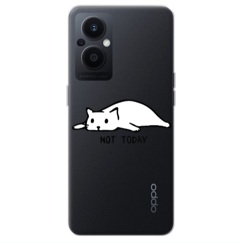 Oppo Reno 7 Lite Not Today Transparent Silicone TPU Θήκη