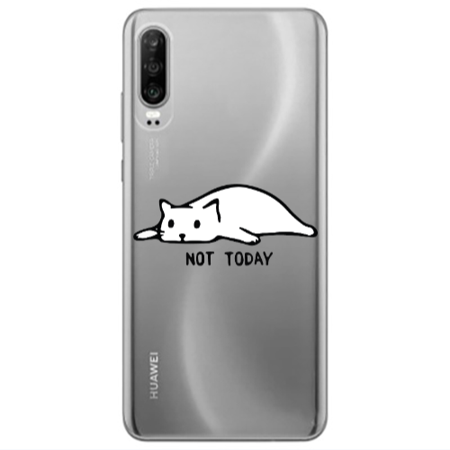 Huawei P30 Not Today Transparent Silicone TPU Θήκη