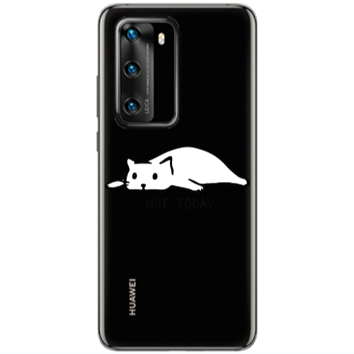 Huawei P40 Not Today Transparent Silicone TPU Θήκη