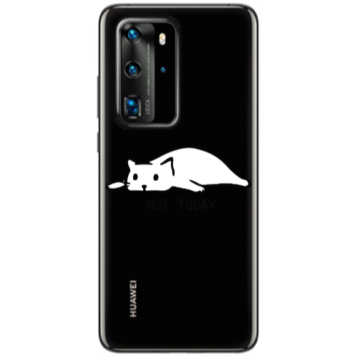 Huawei P40 Pro Not Today Transparent Silicone TPU Θήκη