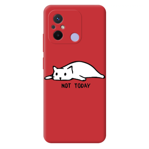 Xiaomi Redmi 12C Not Today Red Colored Silicone TPU Θήκη