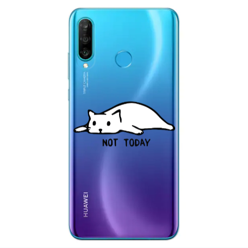 Huawei P30 Lite Not Today Transparent Silicone TPU Θήκη