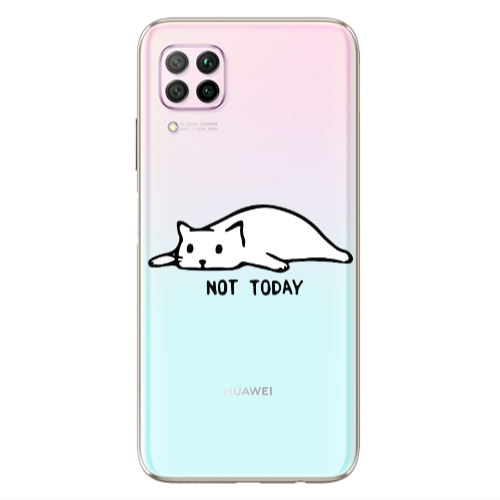 Huawei P40 Lite Not Today Transparent Silicone TPU Θήκη