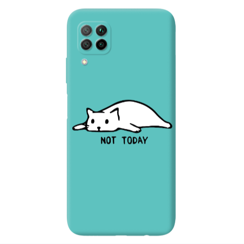 Huawei P40 Lite Not Today Turquoise Colored Silicone TPU Θήκη