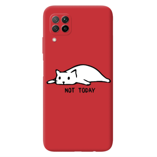 Huawei P40 Lite Not Today Red Colored Silicone TPU Θήκη