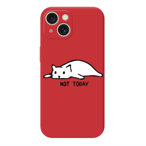 Apple iPhone 15 Not Today Red Colored Silicone TPU Θήκη