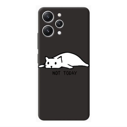 Xiaomi Redmi 12 Not Today Black Colored Silicone TPU Θήκη