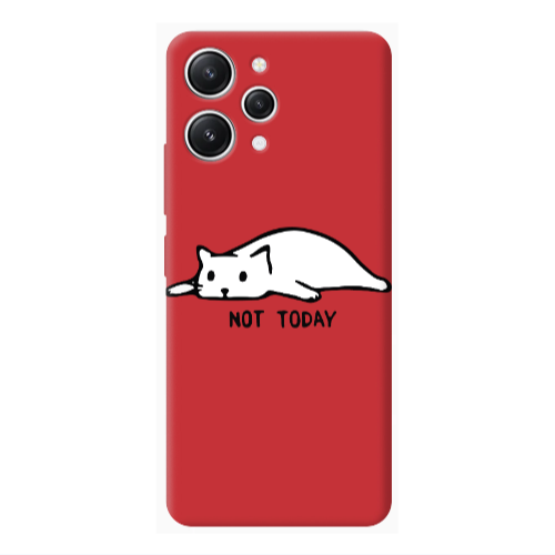 Xiaomi Redmi 12 Not Today Red Colored Silicone TPU Θήκη