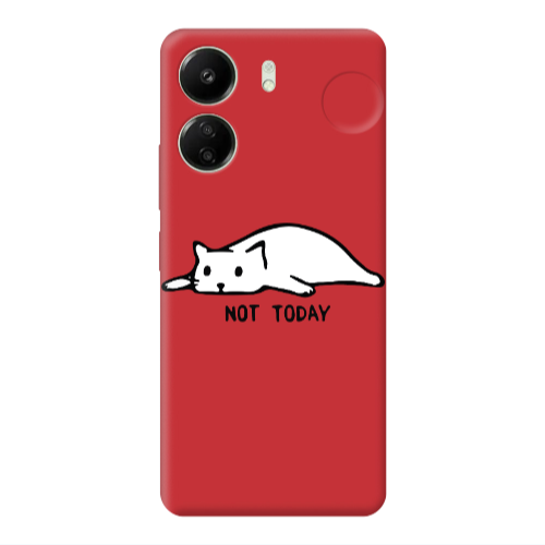 Xiaomi Redmi 13C Not Today Red Colored Silicone TPU Θήκη