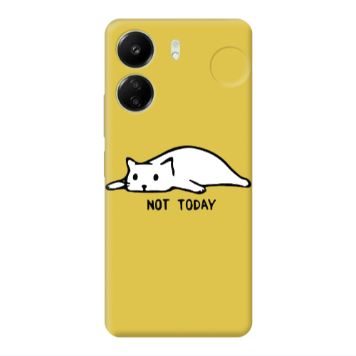 Xiaomi Redmi 13C Not Today Yellow Colored Silicone TPU Θήκη