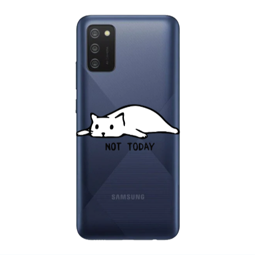 Samsung A02s Not Today Transparent Silicone TPU Θήκη
