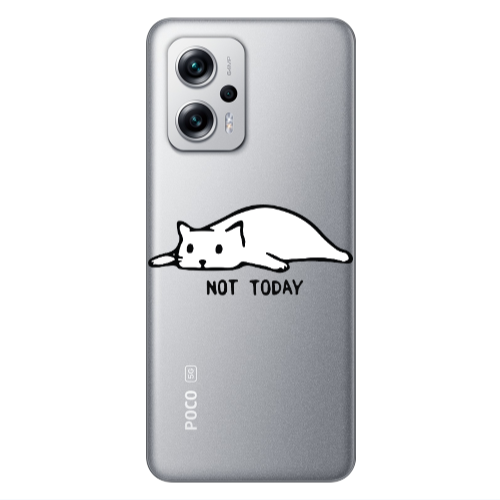 Xiaomi Poco X4 GT Not Today Transparent Silicone TPU Θήκη