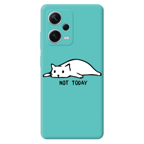 Xiaomi Poco X5 Not Today Turquoise Colored Silicone TPU Θήκη
