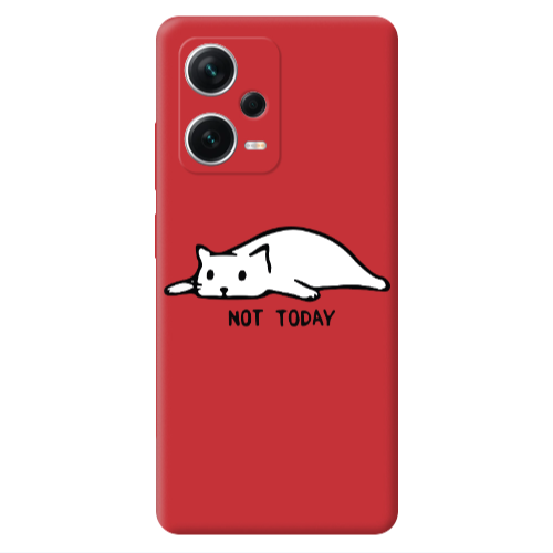 Xiaomi Poco X5 Not Today Red Colored Silicone TPU Θήκη