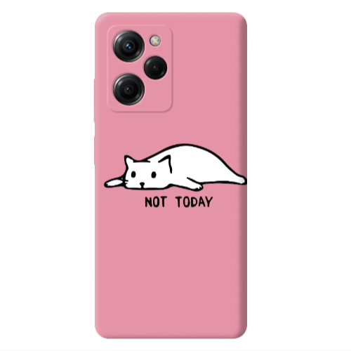 Xiaomi Poco X5 Pro Not Today Pink Colored Silicone TPU Θήκη