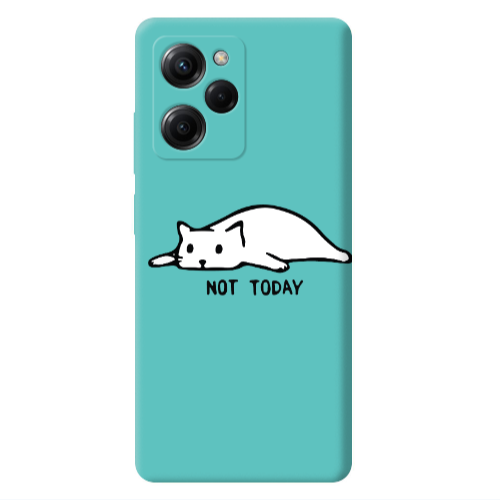 Xiaomi Poco X5 Pro Not Today Turquoise Colored Silicone TPU Θήκη