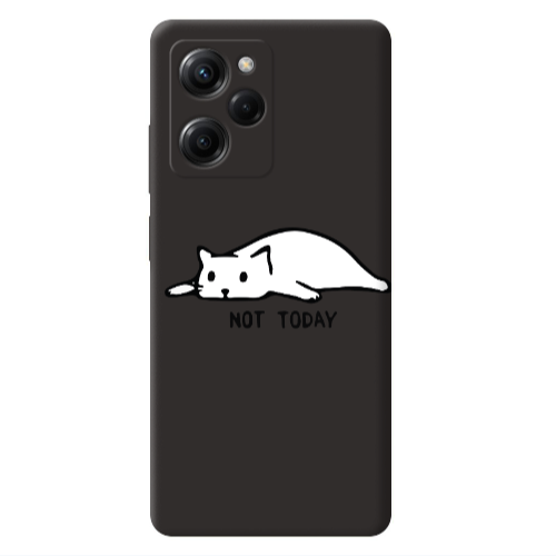 Xiaomi Poco X5 Pro Not Today Black Colored Silicone TPU Θήκη