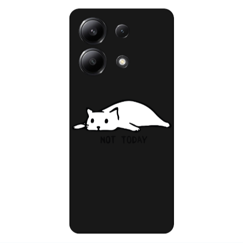 Xiaomi Redmi Note 13 4G Not Today Black Colored Silicone TPU Θήκη