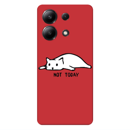 Xiaomi Redmi Note 13 4G Not Today Red Colored Silicone TPU Θήκη
