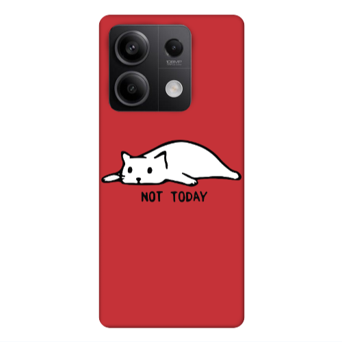 Xiaomi Redmi Note 13Pro 5G Not Today Red Colored Silicone TPU Θήκη