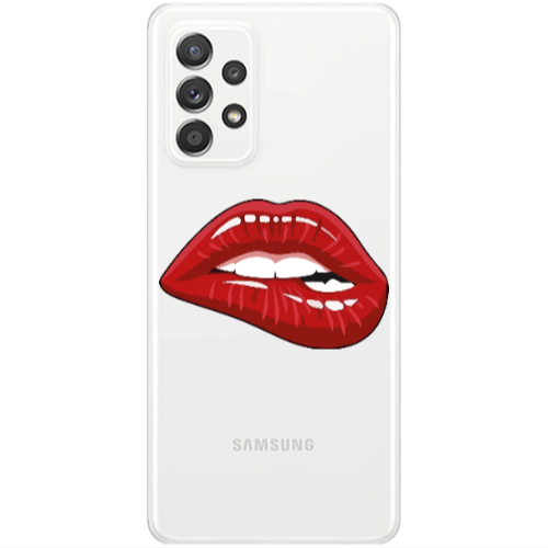 Samsung A52 Shiny Lips Transparent Silicone TPU Θήκη