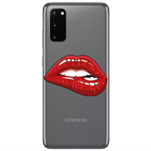 Samsung S20 Shiny Lips Transparent Silicone TPU Θήκη