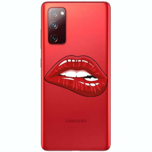 Samsung S20 FE Shiny Lips Transparent Silicone TPU Θήκη