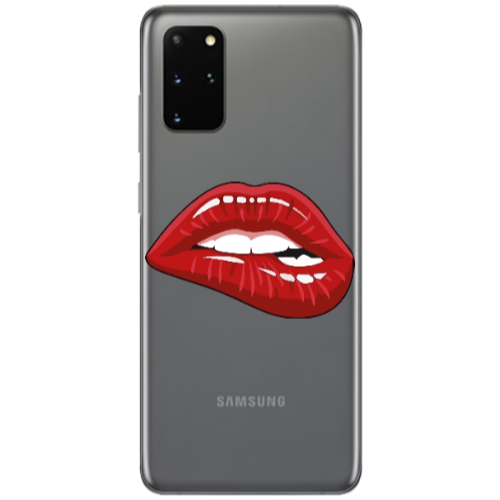 Samsung S20 Plus Shiny Lips Transparent Silicone TPU Θήκη