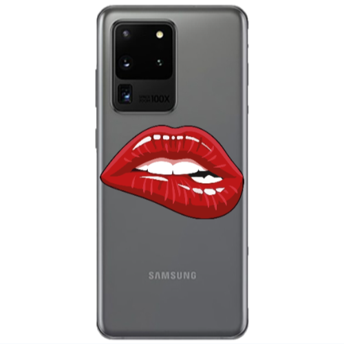 Samsung S20 Ultra Shiny Lips Transparent Silicone TPU Θήκη