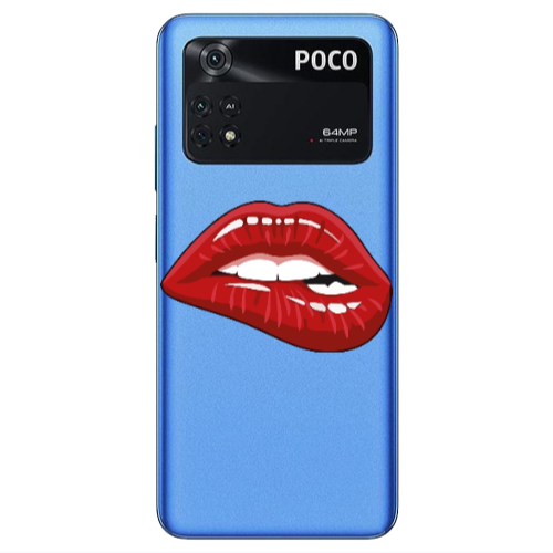 Xiaomi Poco M4 Pro 4G Shiny Lips Transparent Silicone TPU Θήκη