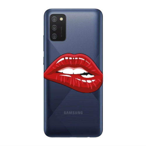 Samsung A03S Shiny Lips Transparent Silicone TPU Θήκη