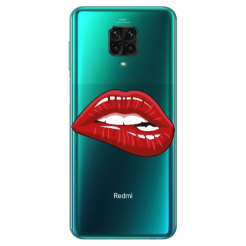 Xiaomi Redmi Note 9S Shiny Lips Transparent Silicone TPU Θήκη