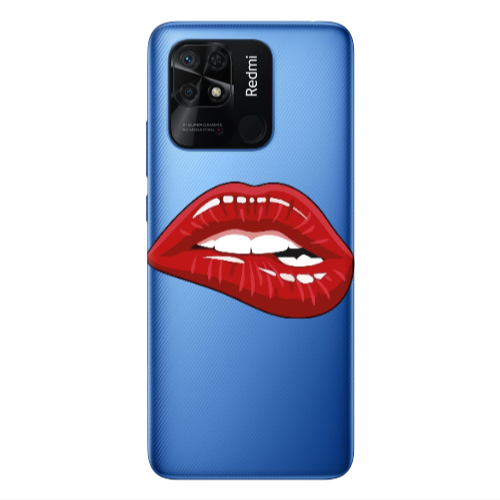 Xiaomi Poco C40 Shiny Lips Transparent Silicone TPU Θήκη